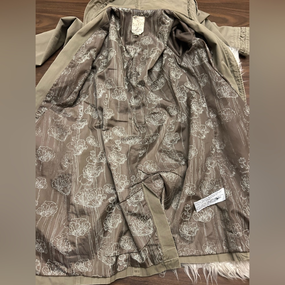 ANTHROPOLOGIE TULLE Olive Green Utility Hooded Jacket - Picture 8 of 14